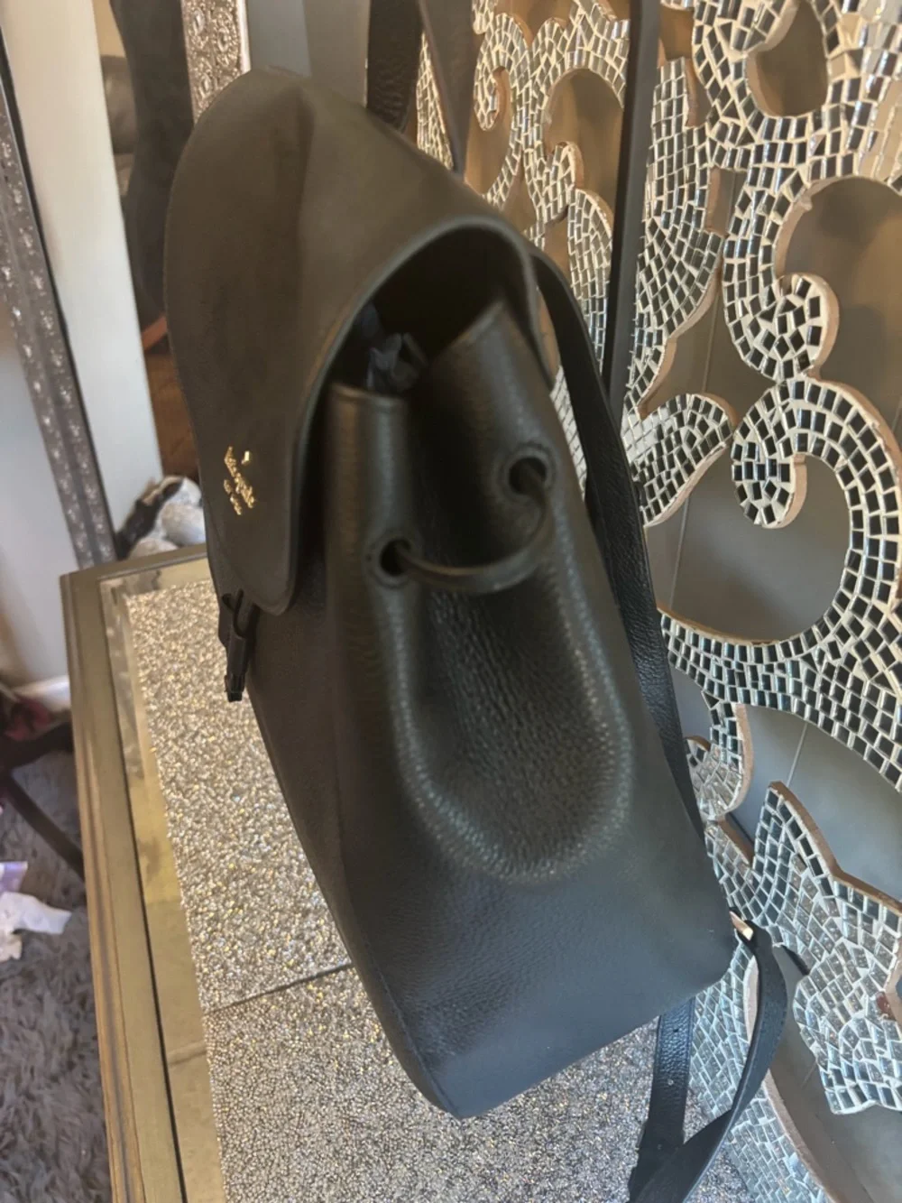 ⭐️kate spade‎ black large leather backpack